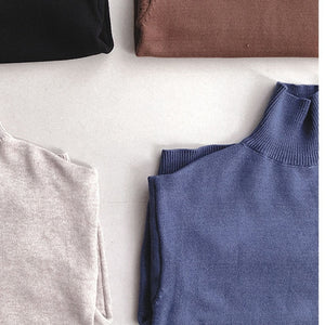 Werynica New Autumn Winter Women Loose Knitted Sweater Oversized Turtleneck Sweater Long Sleeves Women Outwear Solid Pullover