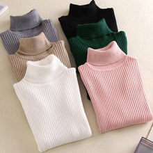 Load image into Gallery viewer, On Sale 2019 Autumn Winter Women Knitted Turtleneck Sweater Casual Soft Polo-neck Jumper Fashion Slim Femme Elasticity Pullovers