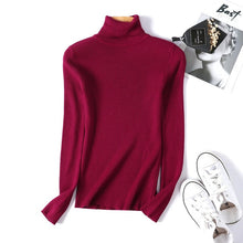 Load image into Gallery viewer, On Sale 2019 Autumn Winter Women Knitted Turtleneck Sweater Casual Soft Polo-neck Jumper Fashion Slim Femme Elasticity Pullovers