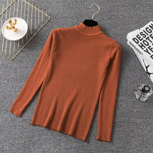 Load image into Gallery viewer, Bonjean Knitted Jumper Autumn Winter Tops Turtleneck Pullovers Casual Sweaters Women Shirt Long Sleeve Short Slim Sweater Girls