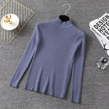 Load image into Gallery viewer, Bonjean Knitted Jumper Autumn Winter Tops Turtleneck Pullovers Casual Sweaters Women Shirt Long Sleeve Short Slim Sweater Girls