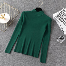 Load image into Gallery viewer, Bonjean Knitted Jumper Autumn Winter Tops Turtleneck Pullovers Casual Sweaters Women Shirt Long Sleeve Short Slim Sweater Girls