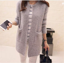 Load image into Gallery viewer, 2019 Hot Women Spring Autumn Long Cardigan Sweater Coat Female Fashion Long Sleeve Crochet Girl Knitted Jacket Tops