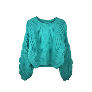 Women Pull O Neck Sweaters 2020 Sweater Women Sweater Jumper Candy Color Harajuku Chic Short Sweater Twisted Pull Girl