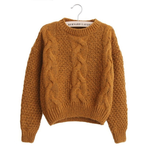 Women Sweaters Warm Pullover and Jumpers Crewneck Mohair Pullover Twist Pull Jumpers Autumn 2019 Knitted Sweaters Christmas