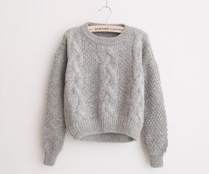 Women Sweaters Warm Pullover and Jumpers Crewneck Mohair Pullover Twist Pull Jumpers Autumn 2019 Knitted Sweaters Christmas