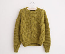 Load image into Gallery viewer, Women Sweaters Warm Pullover and Jumpers Crewneck Mohair Pullover Twist Pull Jumpers Autumn 2019 Knitted Sweaters Christmas
