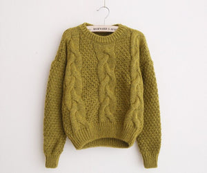 Women Sweaters Warm Pullover and Jumpers Crewneck Mohair Pullover Twist Pull Jumpers Autumn 2019 Knitted Sweaters Christmas