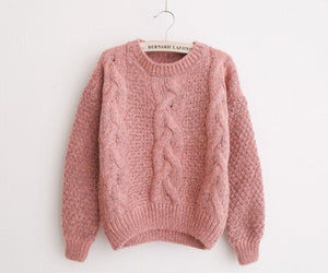 Women Sweaters Warm Pullover and Jumpers Crewneck Mohair Pullover Twist Pull Jumpers Autumn 2019 Knitted Sweaters Christmas