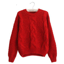 Load image into Gallery viewer, Women Sweaters Warm Pullover and Jumpers Crewneck Mohair Pullover Twist Pull Jumpers Autumn 2019 Knitted Sweaters Christmas