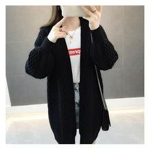 Load image into Gallery viewer, H.SA Spring Sweater Cardigans Women 2019 V neck Lantern Sleeve Open Stitch Loose Sweater Jacket Cheap Clothes Female Knit Coat